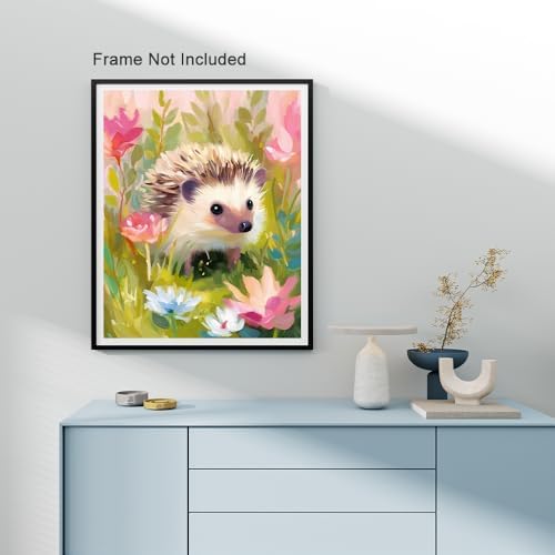 Natuyalo Paint by Numbers Kit for Adults Beginner - Hedgehog Adult Paint by Number Kits on Canvas, Animals Easy Adults' Paint-by-Number Kits Acrylic Painting Art Craft Home Wall Decor 16x20 inch - Image 3