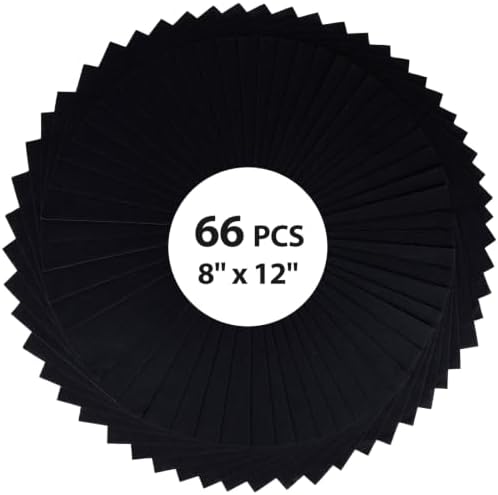 12x8 Inch 66Pcs Black Cards, Craft Supplies, Card Making and Art Projects by Unknown