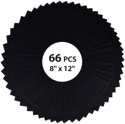 12x8 Inch 66Pcs Black Cards, Craft Supplies, Card Making and Art Projects by Unknown