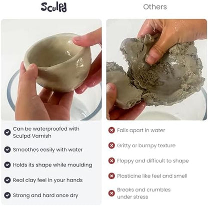 Sculpd Air Dry Clay, Premium Self-Hardening Modeling Clay, 2.2lbs Bag - Image 6