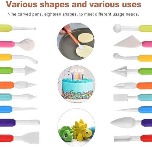 QivaZira 9 Pcs Clay Sculpting Tools Double Head Pottery Modeling Carving Tool Kit for Air Dry Clay Polymer Clay Tools for Adults DIY Crafts Ceramic Wax Sculpting Supplies Assorted Colors - Image 6