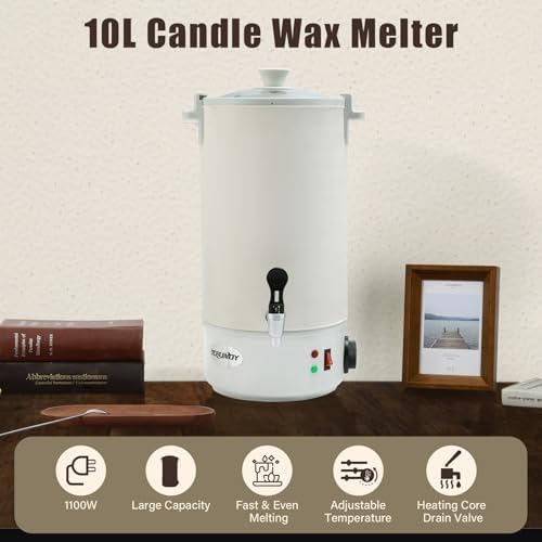 TCFUNDY Candle Making Wax Melter 10L Electric Non-Stick Wax Melting Pot DIY - Image 2