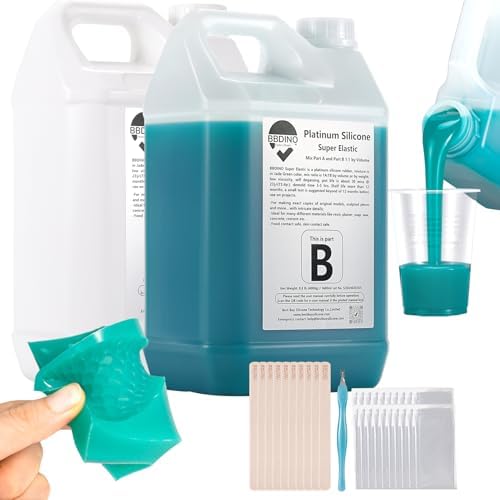 BBDINO Platinum Liquid Silicone Mold Making Kit 8A Jade Green 2 Gallons by BBDINO