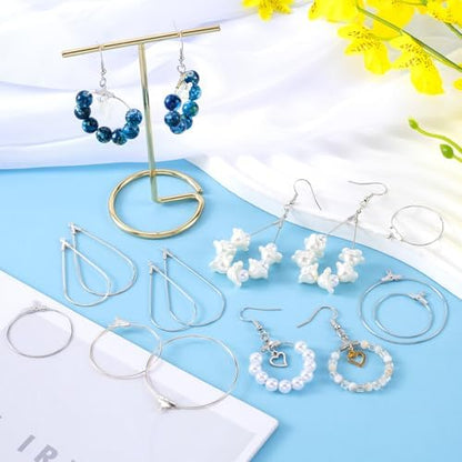 OIIKI 700pcs Hypoallergenic Earring Making Kit - Silver Plated Hooks, Beading Hoops, Clear Rubber Backs, Jump Rings - Image 4