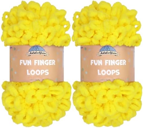 JubileeYarn Fun Finger Loops Yarn - Limoncello - 2 Skeins by BambooMN