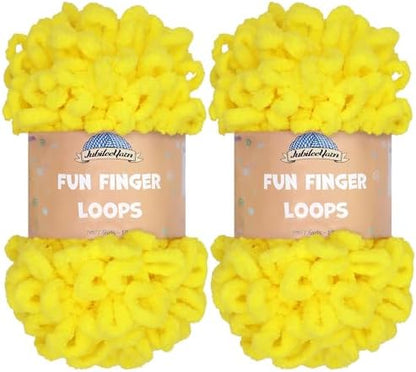 JubileeYarn Fun Finger Loops Yarn - Limoncello - 2 Skeins by BambooMN
