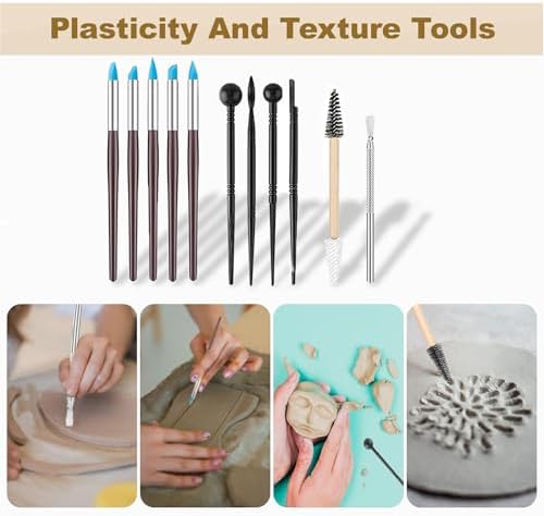 CeeVian Pottery Sculpting Tools Set 40PCS Clay Carving Tools - Image 6