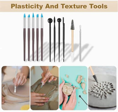 CeeVian Pottery Sculpting Tools Set 40PCS Clay Carving Tools - Image 6