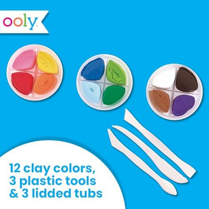 Ooly Creatibles Air Dry Clay for Kids, Includes 3 Reusable Cases, 12 Colors - Image 4