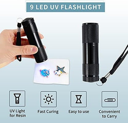 UV Resin Kit with Light-100g UV Resin for Beginner DIY Jewelry Craft Making - Image 3