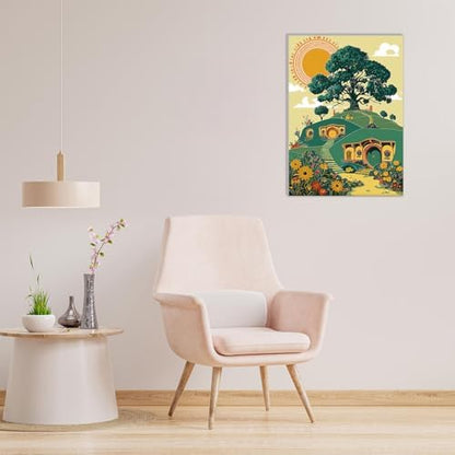 MAXBYE Framed Paint By Numbers Kits for Adults with Wooden Easel, DIY New Zealand House Adult Paint by Number Kits, Oil Acrylic Paintings Kit for Beginners Gift Home Wall Garden Decor 10×14 Inch - Image 5