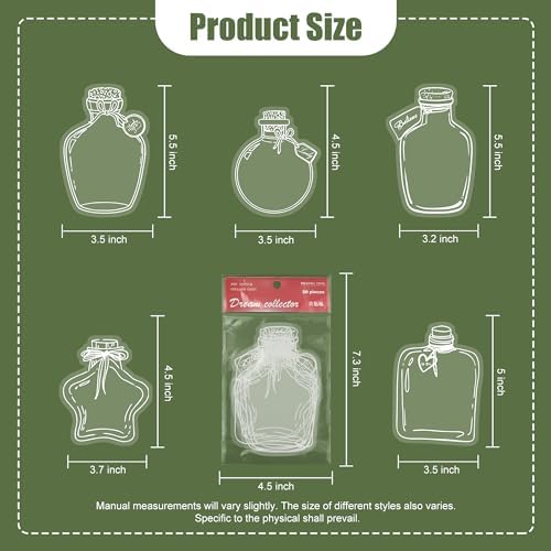 Large Size Transparent Dried Flower Bookmarks, 20 PCS Handmade DIY Flower Page Clips,World in Bottle-Making Stunning Herbarium(Wishing Bottle) - Image 5
