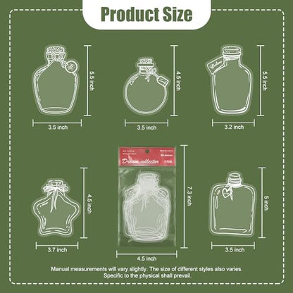 Large Size Transparent Dried Flower Bookmarks, 20 PCS Handmade DIY Flower Page Clips,World in Bottle-Making Stunning Herbarium(Wishing Bottle) - Image 5