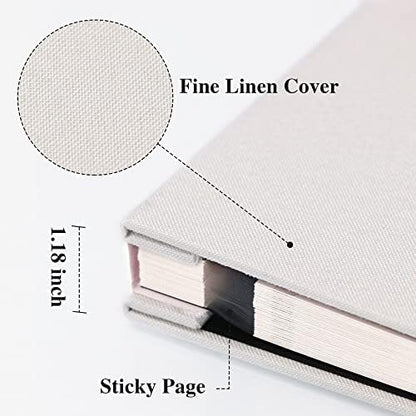 Vienrose Large Self Adhesive Photo Album with Window 13x12.6 60 Pages White - Image 3