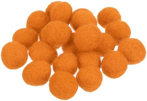 PATIKIL Wool Felt Balls Beads Wool Felting Pom 1.5cm 15mm Orange Red for Home Decor DIY Crafts Handcrafts Project Pack of 20 by PATIKIL
