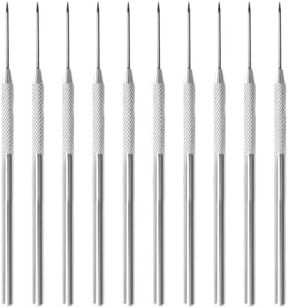 DIYOOHOMY 10 Pcs Clay Needle Tool Set, Metal Pin Polymer Air Dry Clay Sculpting Tools for Pottery Carving Scoring Dotting Modeling, Ceramic Detail DIY Craft Supplies by DIYOOHOMY