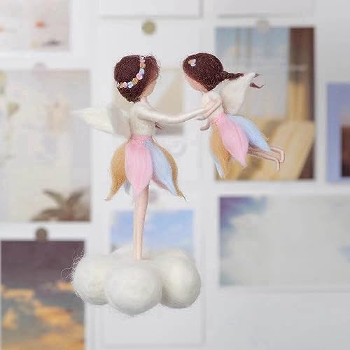 Fairy Needle Felting Kit 6INCH and 4INCH Friendly Instruction DIY Craft Kit for Beginners - Image 3