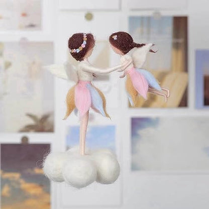 Fairy Needle Felting Kit 6INCH and 4INCH Friendly Instruction DIY Craft Kit for Beginners - Image 3