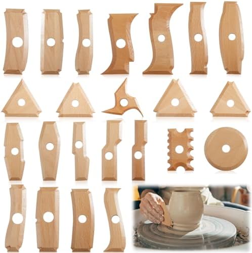 Amylove 23 Pcs Pottery Ribs Pottery Foot Ring Tool for Ceramics by Amylove