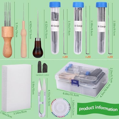 IMZAY Needle Felting Tools, 60 Pcs 3 Sizes Needle Felting Supplies - Image 5