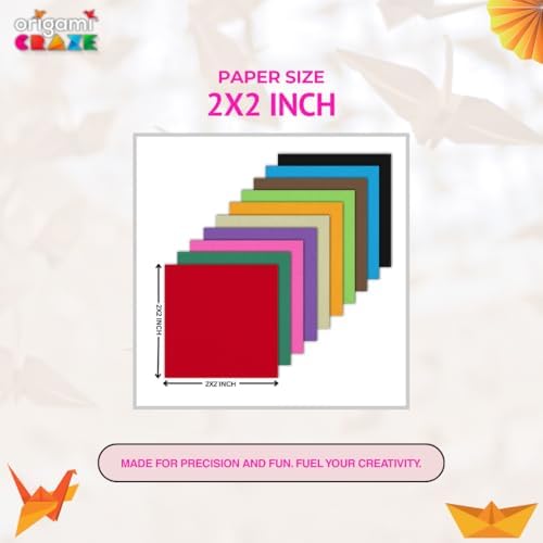 Origami Paper 200 Sheets - Colored Paper for Arts and Crafts - 2-inch Origami Square Sheets - 20 Vibrant Colors for Paper Craft - 100 Design E-Book Included (See back of the cover for download Info) - Image 2