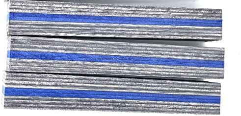 Pen Kit Mall - 3 pack Spectraply .75 x .75 x .5.25 Wood Turners Pen Blanks Vibrant Colors Colored Dyed Birch (Thin Blue Line) by Pen+Kit+Mall
