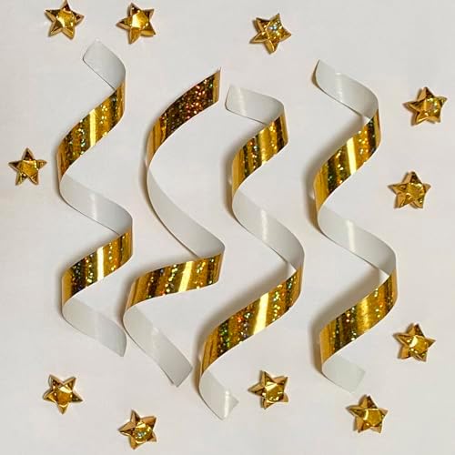 500-Strips Gold Sparkle Foil Paper Strips for Making Origami Stars, Lucky Stars, Puff Stars. Reflective Mirror Shiny Paper Strips, 0.5 x 11 inch. (Gold Sparkle Foil, 500) - Image 3