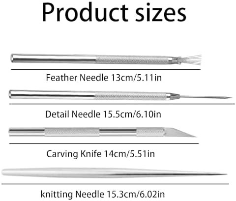 4 Pcs Clay Needle Tools Set, Sculpting & Carving Tools for Precision Sculpting, Texturing and Ceramic Scoring, Model Clay Supplies - Image 2