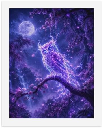 Bozfoxa Paint by Numbers Kit for Adults Beginner Blossom Branch Owl by Unknown