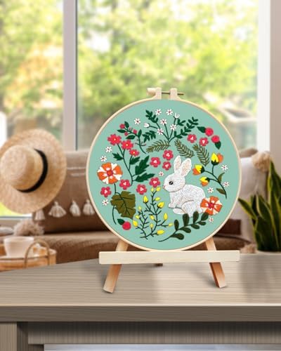 TINDTOP Embroidery Kit for Beginners Adult, Rabbit Embroidery Kit - Image 5