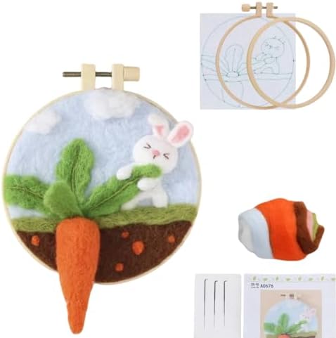 Hilsayum Wool Painting Kit Needle Felting Kit Wool Felt Painting Gifts for Adults,Needle Felt Supplies for Beginners,Home Decoration by Hilsayum
