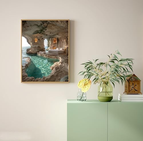 Cave Sea Room Painting by Numbers for Adults Beginner,15.7X19.7 inch - Image 3