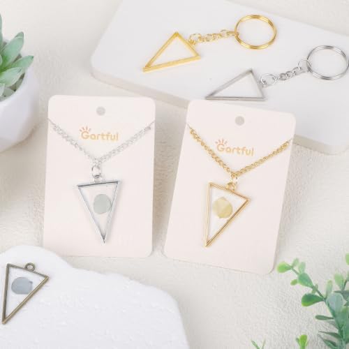 Gartful 30PCS Open Back Bezel for Resin, Hollow Frame Pendants for Resin Casting, DIY Jewelry Making Supplies, Triangle Shape - Image 7