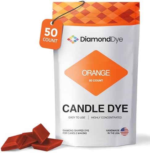 Orange Candle Dye Chips, Soy & Paraffin Candle Making, 50 Pack by Reddig-globyDiamondDye