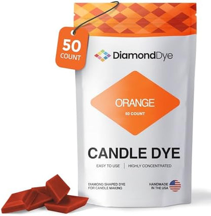 Orange Candle Dye Chips, Soy & Paraffin Candle Making, 50 Pack by Reddig-globyDiamondDye