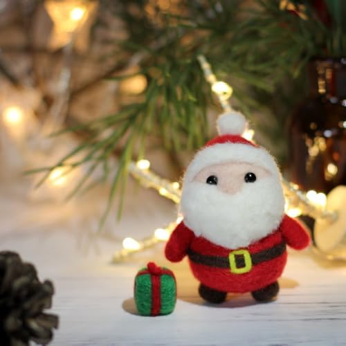 Wizardi Beginner Needle Felting Kit for Adults - Santa. Christmas Felting Kit 7x5.5x4.5cm. Felting Tools. Wool Felting Supplies. Felt Crafts. Wool Felt. F07N8-W11 - Image 3