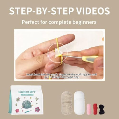 Hylvix Crochet kit for Beginners, Dog Puppy Animals Crochet kit, Learn to Crochet, with Step by Step Video, for Adults Kids, for Gifts, with Tutorials and Yarns, Hook, Accessories (Puppy) - Image 7