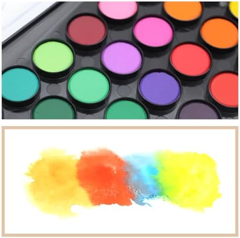 Artecho 48 Colors Watercolor Paint Set, 3 Brushes, 5 Packs - Image 3