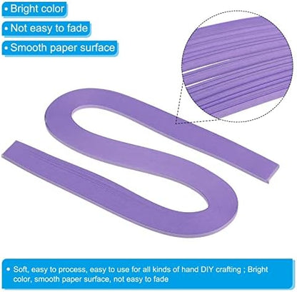 PATIKIL Quilling Strips Paper 120pcs 1/8"(3mm) 54cm Origami Paper Quilling Strip for Art DIY Hand Craft Christmas Light Purple - Image 3