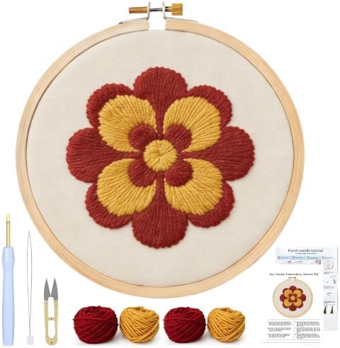 AohaiNova Punch Needle Kit for Adult Beginners,Punch Needling Set Flower by Unknown