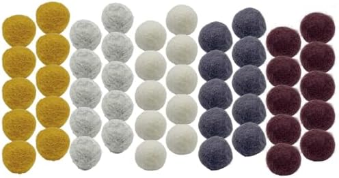 Muimurex 50Pcs Wool Felt Balls 2.0cm for DIY Crafts & Decor(5 Colors) by Unknown
