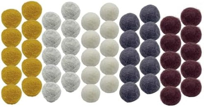 Muimurex 50Pcs Wool Felt Balls 2.0cm for DIY Crafts & Decor(5 Colors) by Unknown