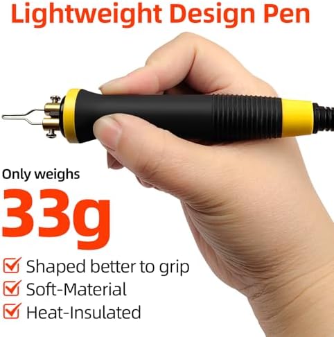 FIRElood Wood Burning Tool, Wood Burner kit Pen 200~750℃, Wood Burning kit with Digital Thermometer Temperature Adjustable Temperature, 2 pyrographic Wood Burning pens, 36 Wood Burning Pen Tips - Image 3