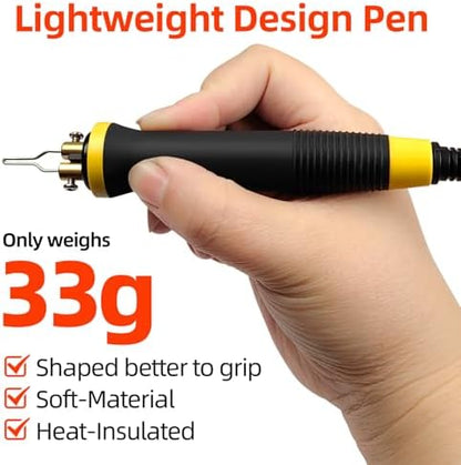 FIRElood Wood Burning Tool, Wood Burner kit Pen 200~750℃, Wood Burning kit with Digital Thermometer Temperature Adjustable Temperature, 2 pyrographic Wood Burning pens, 36 Wood Burning Pen Tips - Image 3