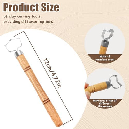 GeryVtee Pottery Mug Handle Tool Set Clay Carving Tools for Craft Projects - Image 2