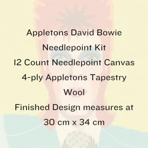 HM NABAVIAN Appletons Wool Needlepoint Kit – Portraits Range - David Bowie Designed by Emily Peacock - Image 2
