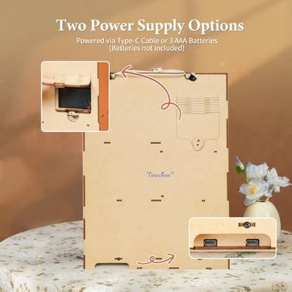 Tonecheer 3D Puzzle Story Frame Kit, Book Nook DIY Miniature House Wooden Dollhouse Kit, Wall Mountable Decor Diorama Model with Dust Cover and LED for Ideal Gift - Travel Collector - Image 6