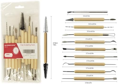 S & E TEACHER'S EDITION 11 Pcs Pottery & Clay Sculpting Tools - Image 4