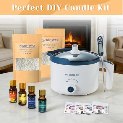 Scented Candle Making Kit with Wax Melting Pot and Candle Spinning Holder - Image 7
