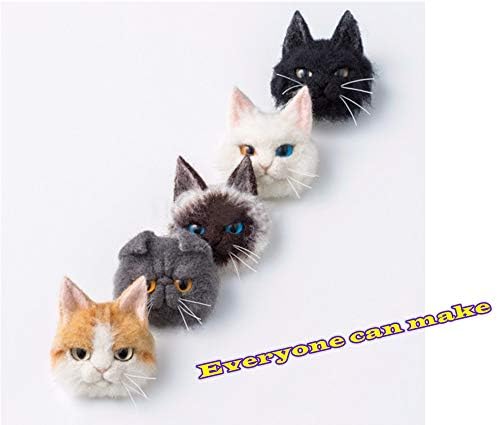 DIY Needle Felting Kit with Basic Needle Felting Tools,Kit for Beginners,Cat Kitten,Animal (Siamese) - Image 3